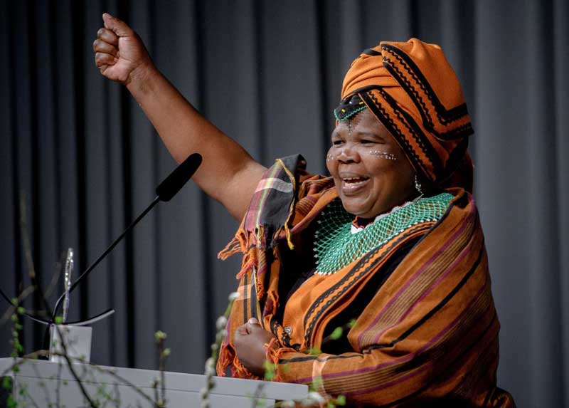 Nomarussia Bonase gives a speech